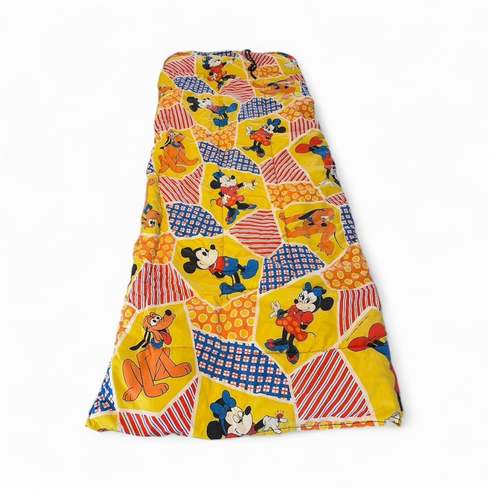 VTG‎ Disney Mickey Minnie Mouse Pluto Sleeping Bag 77"length X 33" Width Read